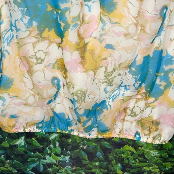 NWT WALTER BAKER pleated neckline cropped blouse women’s Large $178 - Picture 5 of 7